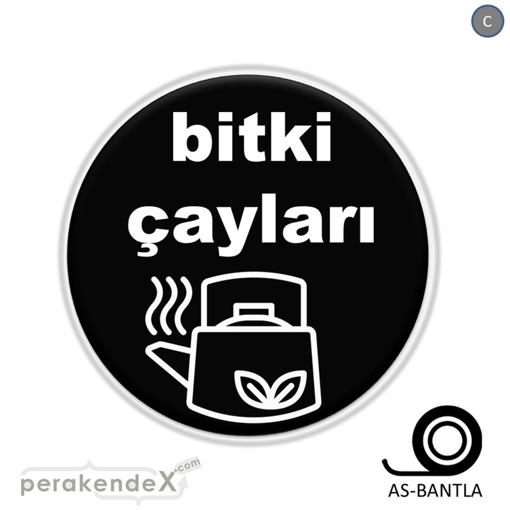 Bitki Çayları SERT PLASTİK POSTER,  AFİŞ -oval,tek yön baskısert plastik poster,  afiş