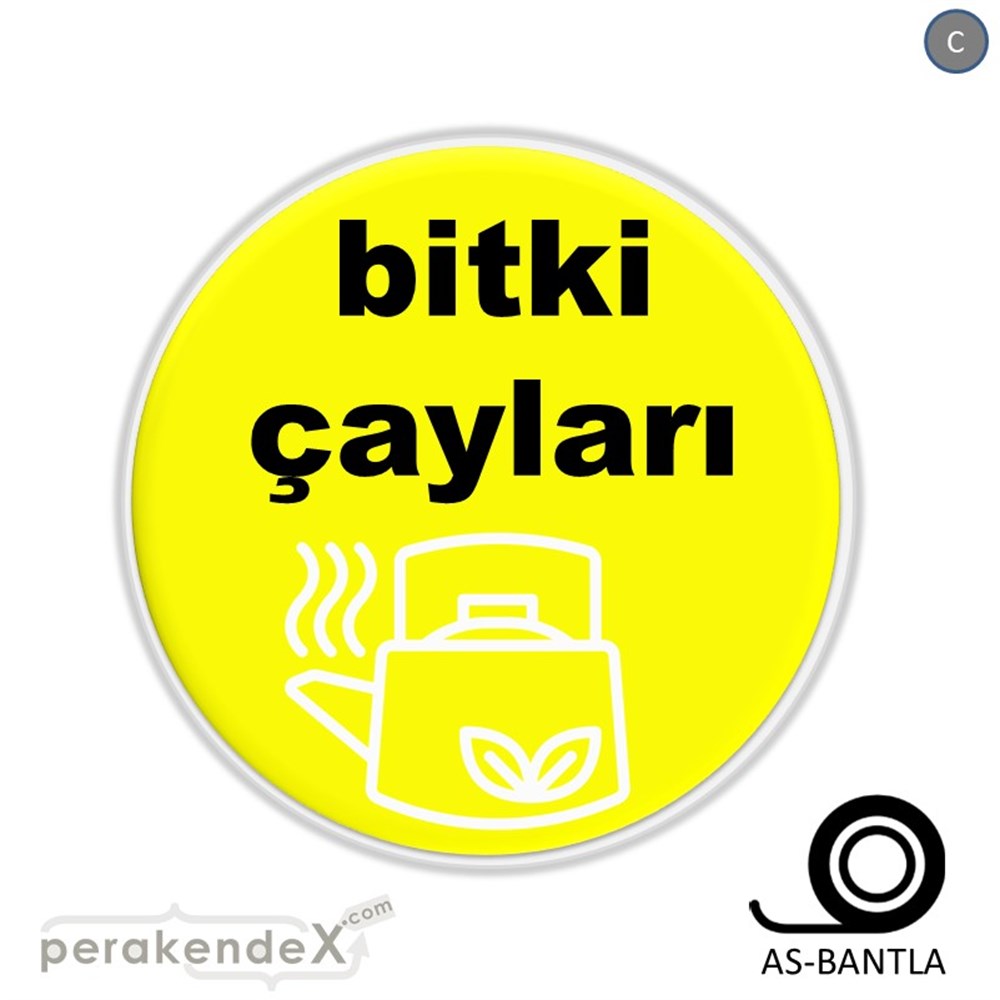 Bitki Çayları SERT PLASTİK POSTER,  AFİŞ -oval,tek yön baskısert plastik poster,  afiş