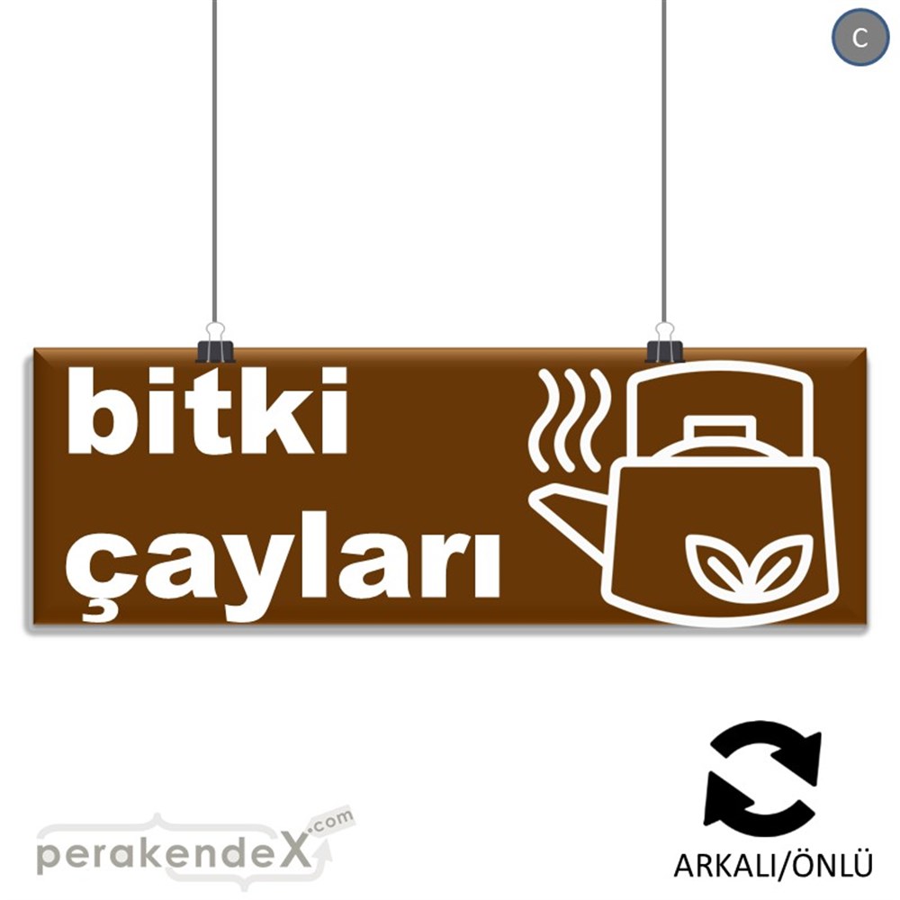 Bitki Çayları SERT PLASTİK POSTER,  AFİŞ (BANNER) -dikdörtgen,çift yön baskısert plastik poster,  afiş