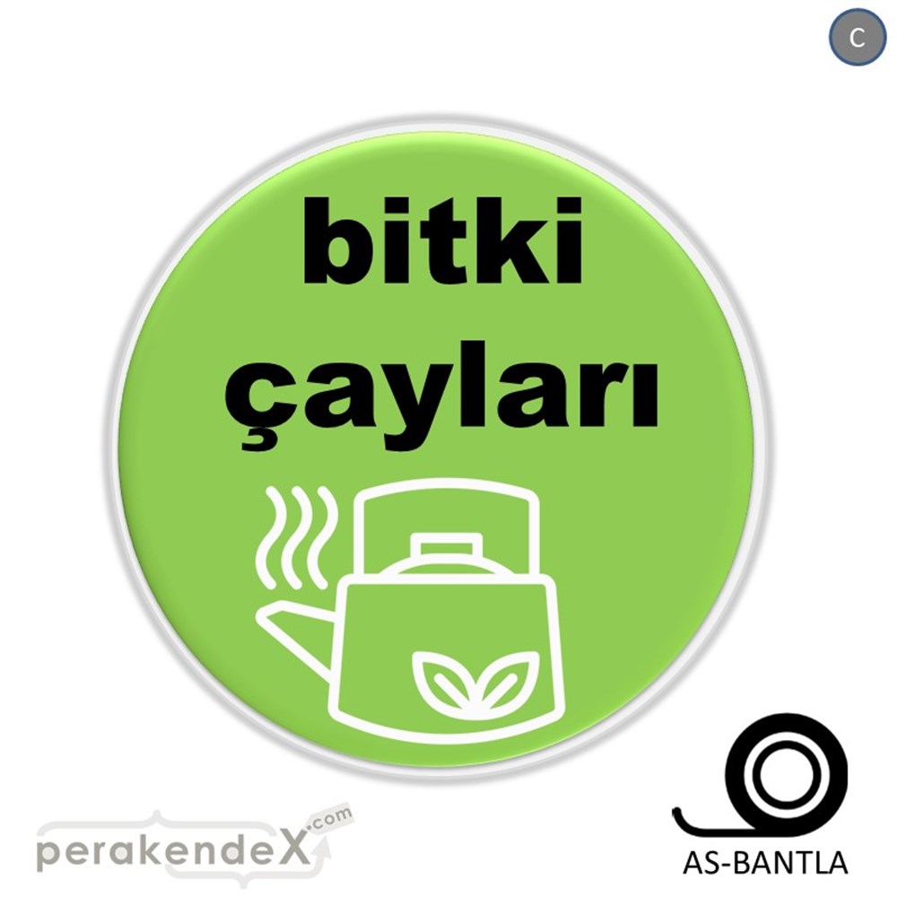 Bitki Çayları SERT PLASTİK POSTER,  AFİŞ -oval,tek yön baskısert plastik poster,  afiş