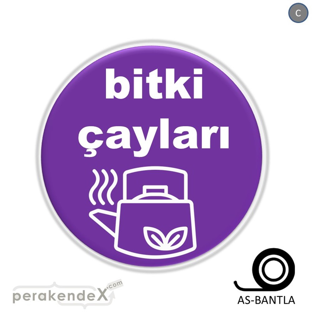 Bitki Çayları SERT PLASTİK POSTER,  AFİŞ -oval,tek yön baskısert plastik poster,  afiş