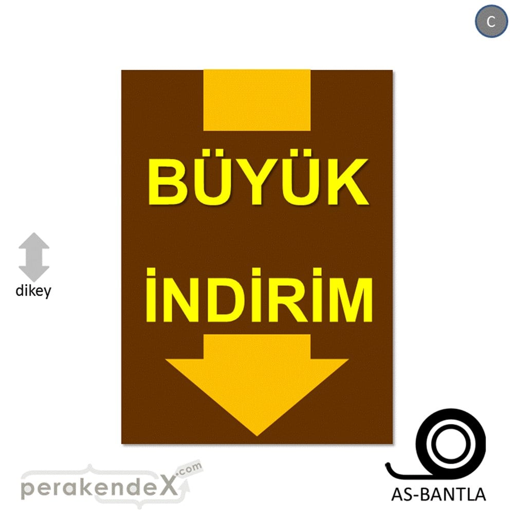 büyük indirim POSTERİ -dikdörtgen,tek yön baskı