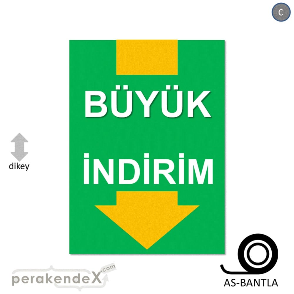büyük indirim POSTERİ -dikdörtgen,tek yön baskı