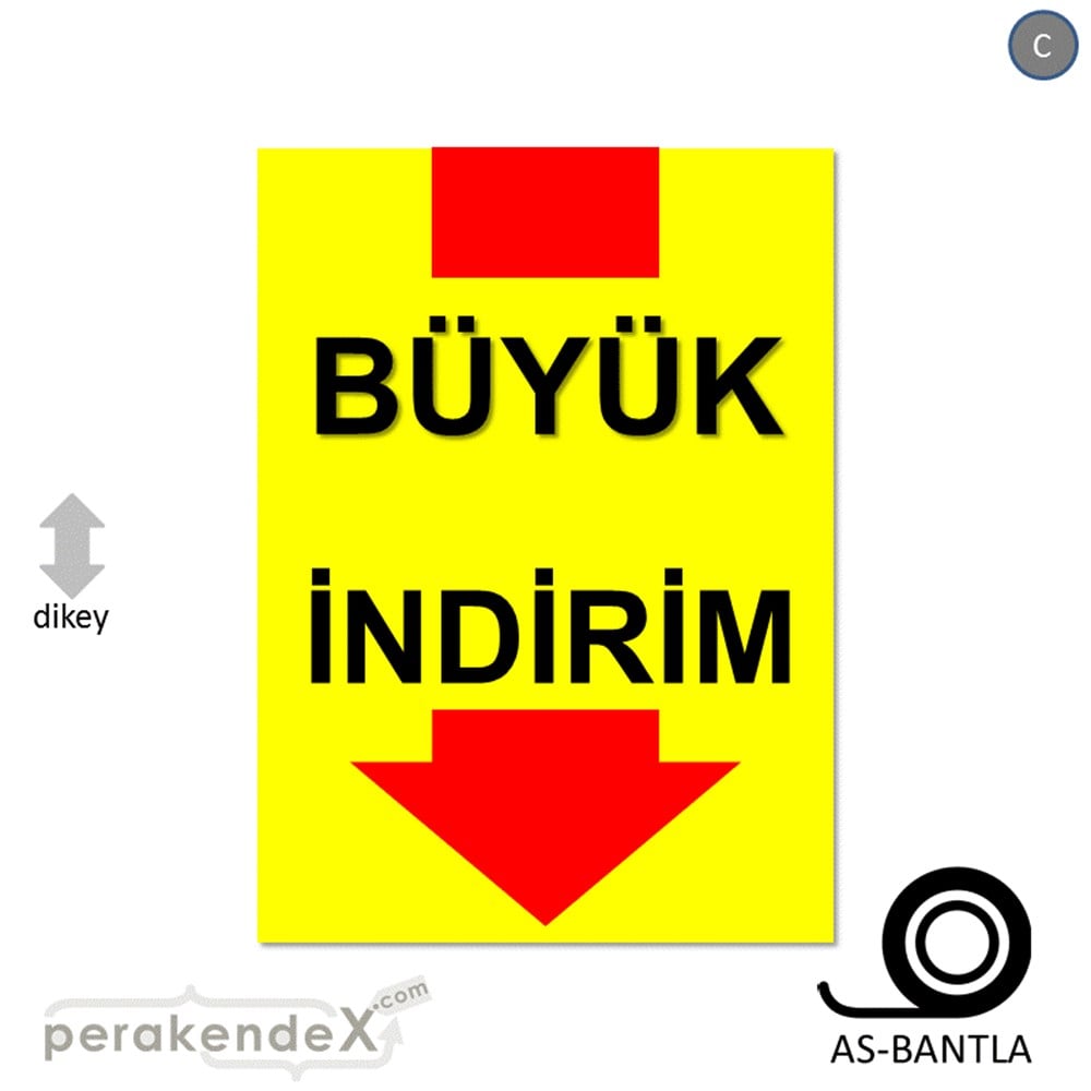 büyük indirim POSTERİ -dikdörtgen,tek yön baskı