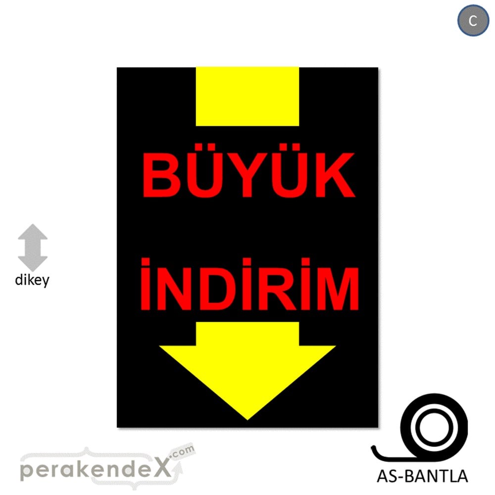 büyük indirim POSTERİ -dikdörtgen,tek yön baskı