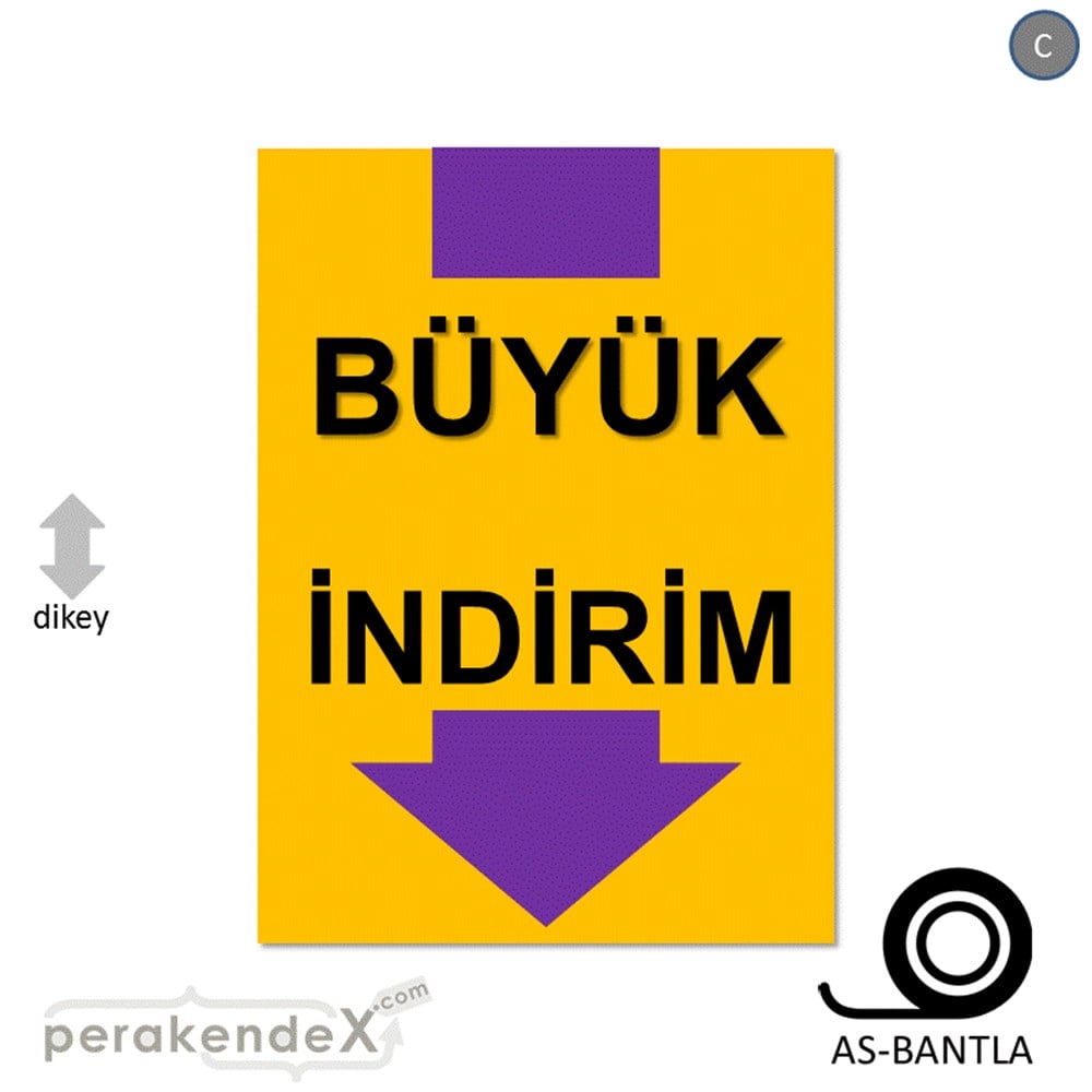 büyük indirim POSTERİ -dikdörtgen,tek yön baskı
