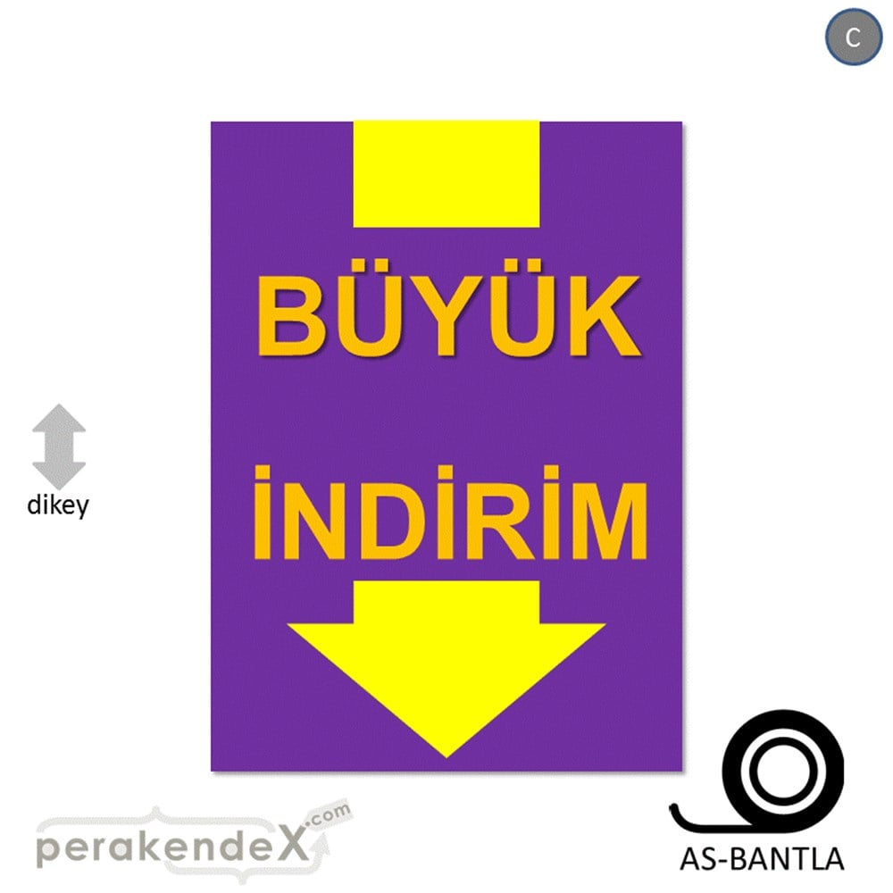 büyük indirim POSTERİ -dikdörtgen,tek yön baskı