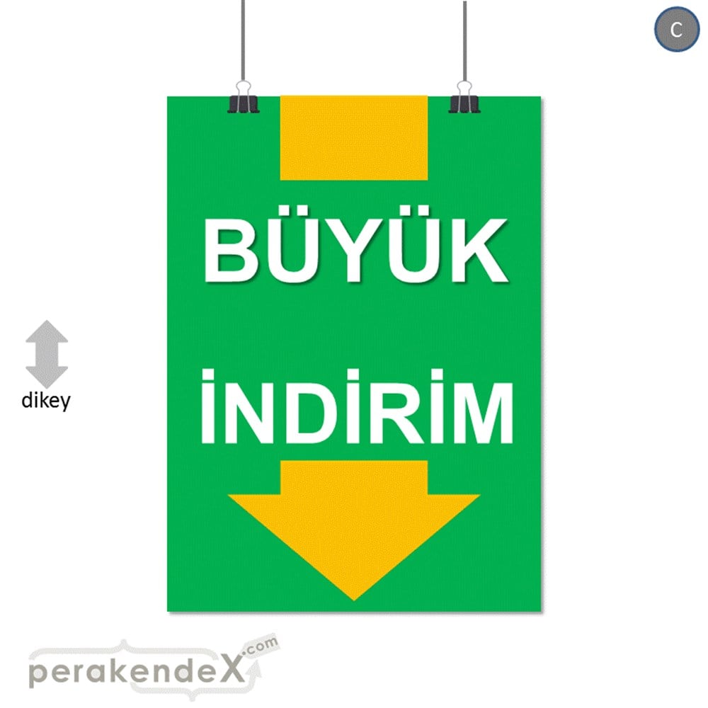 büyük indirim SERT PLASTİK POSTER -dikdörtgen,tek yön baskı