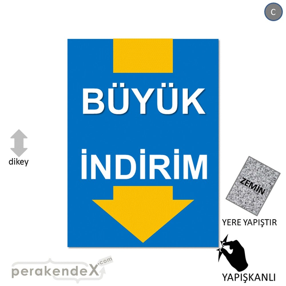 büyük indirim YER ZEMİNE YAPIŞIR -dikdörtgen,tek yön baskı