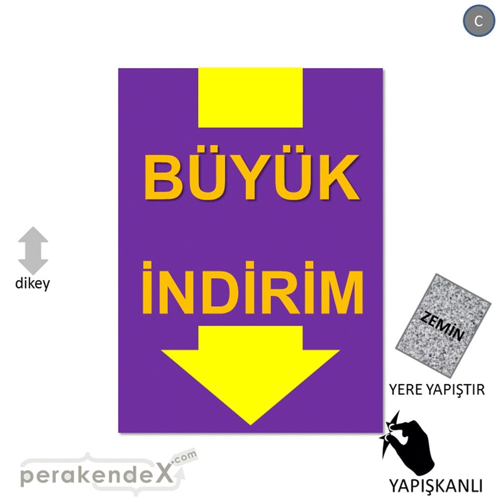 büyük indirim YER ZEMİNE YAPIŞIR -dikdörtgen,tek yön baskı