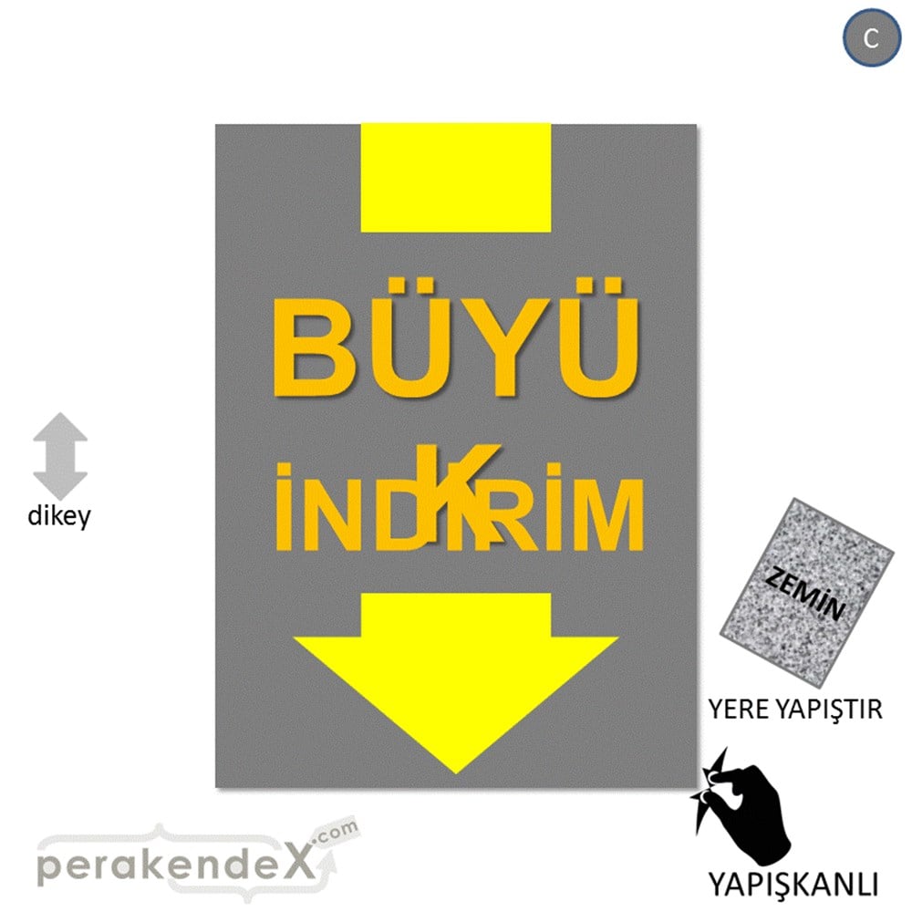 büyük indirim YER ZEMİNE YAPIŞIR -dikdörtgen,tek yön baskı