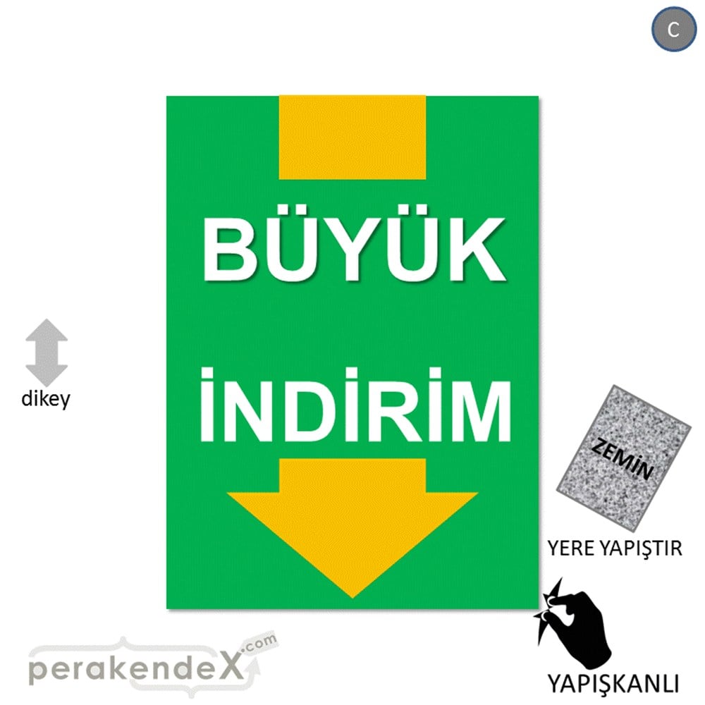 büyük indirim YER ZEMİNE YAPIŞIR -dikdörtgen,tek yön baskı