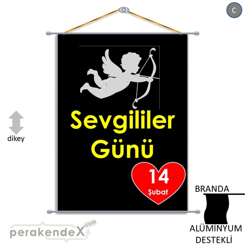 14 şubat sevgililer günü eros BRANDA POSTER,  AFİŞ -dikdörtgen,tek yön baskı