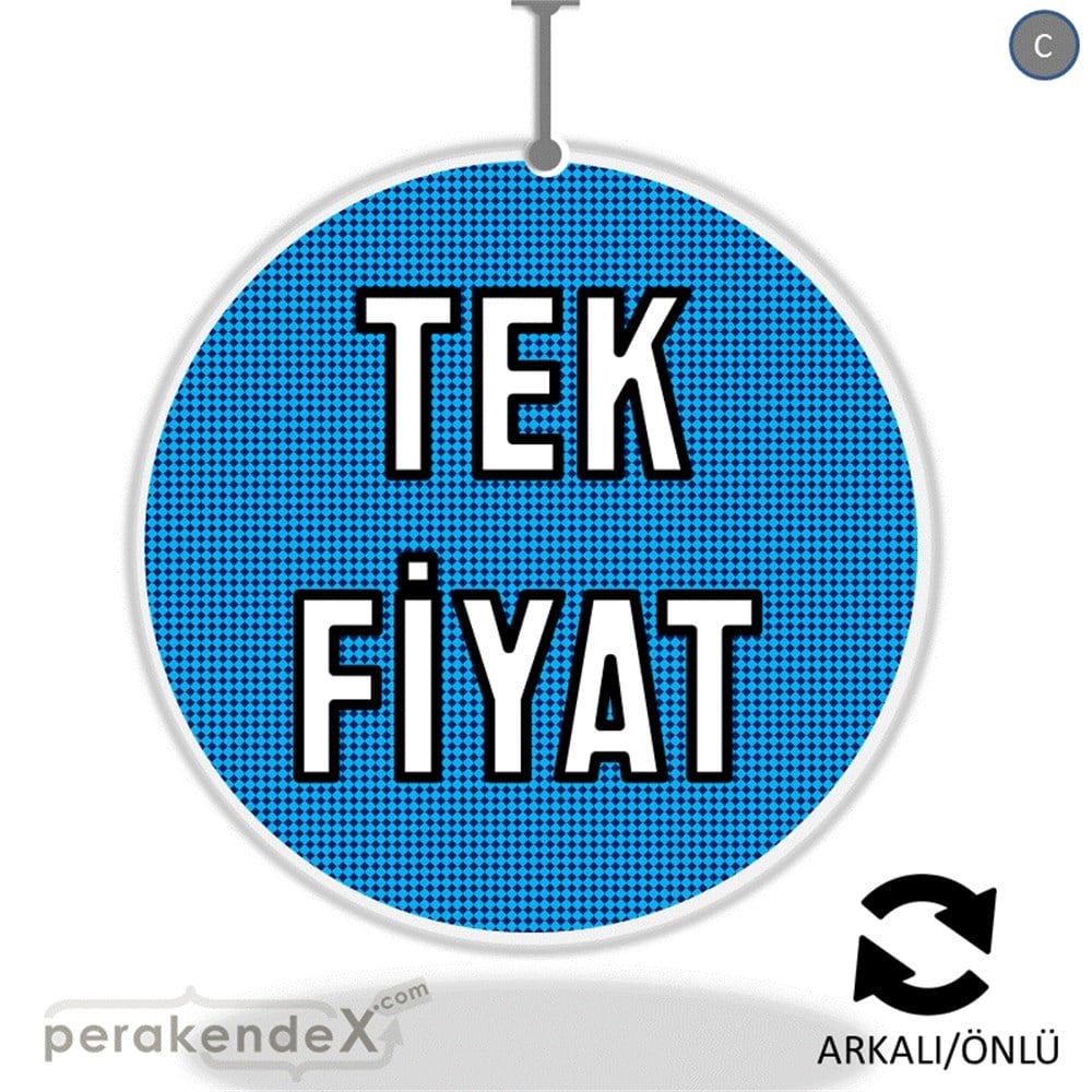 tek fiyat DÖNKARTI -oval,çift yön baskı