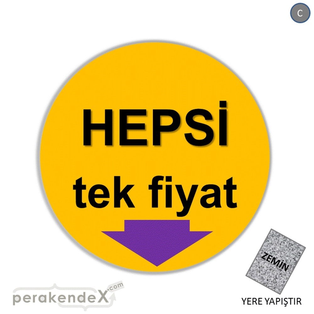 hepsi tek fiyat YER ZEMİNE YAPIŞIR -oval,tek yön baskı