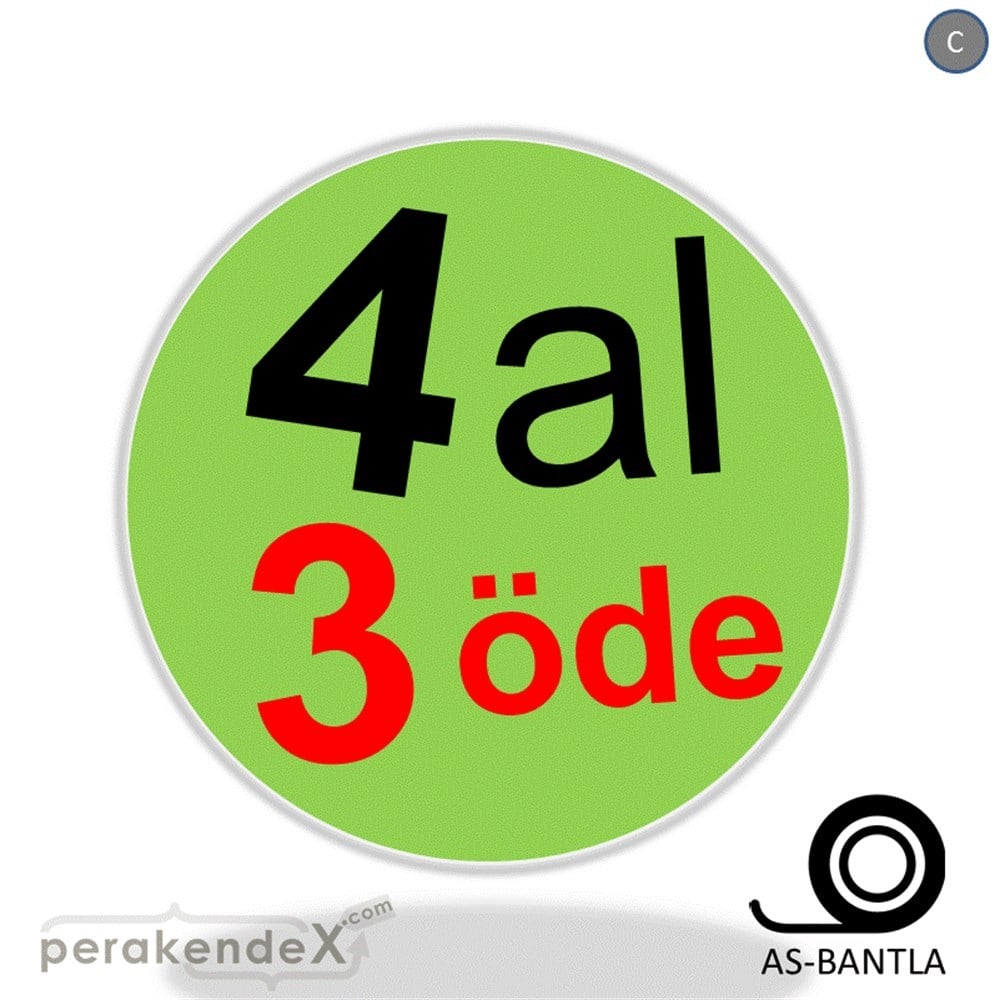 4 al 3 öde SERT PLASTİK POSTER -oval,tek yön baskı