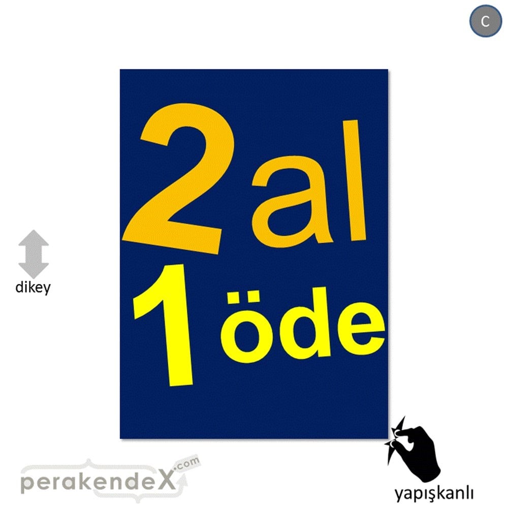 2 al 1 öde CAMA YAPIŞAN FOLYO -dikdörtgen,tek yön baskı