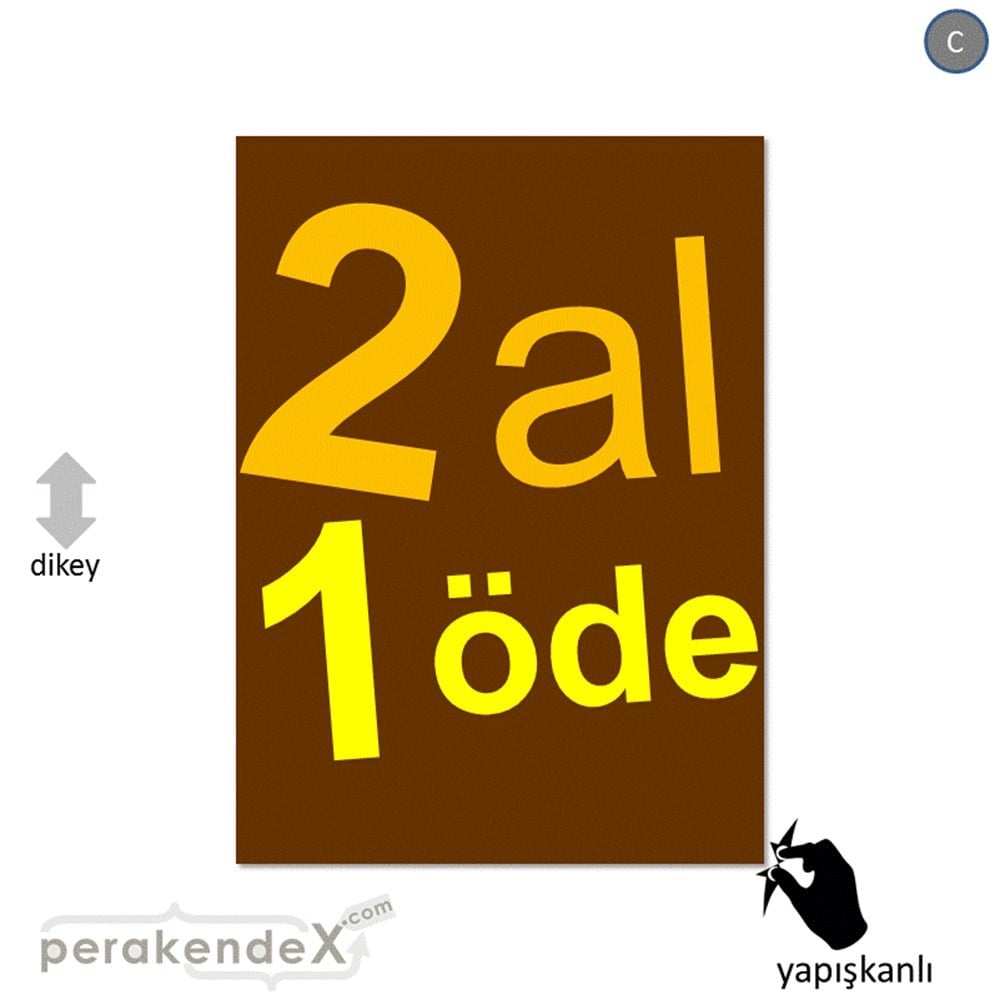 2 al 1 öde CAMA YAPIŞAN FOLYO -dikdörtgen,tek yön baskı