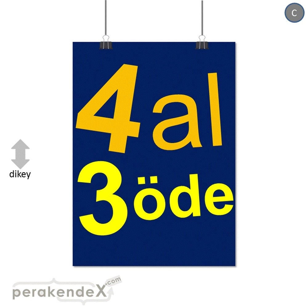 4 al 3 öde SERT PLASTİK POSTER -dikdörtgen,tek yön baskı