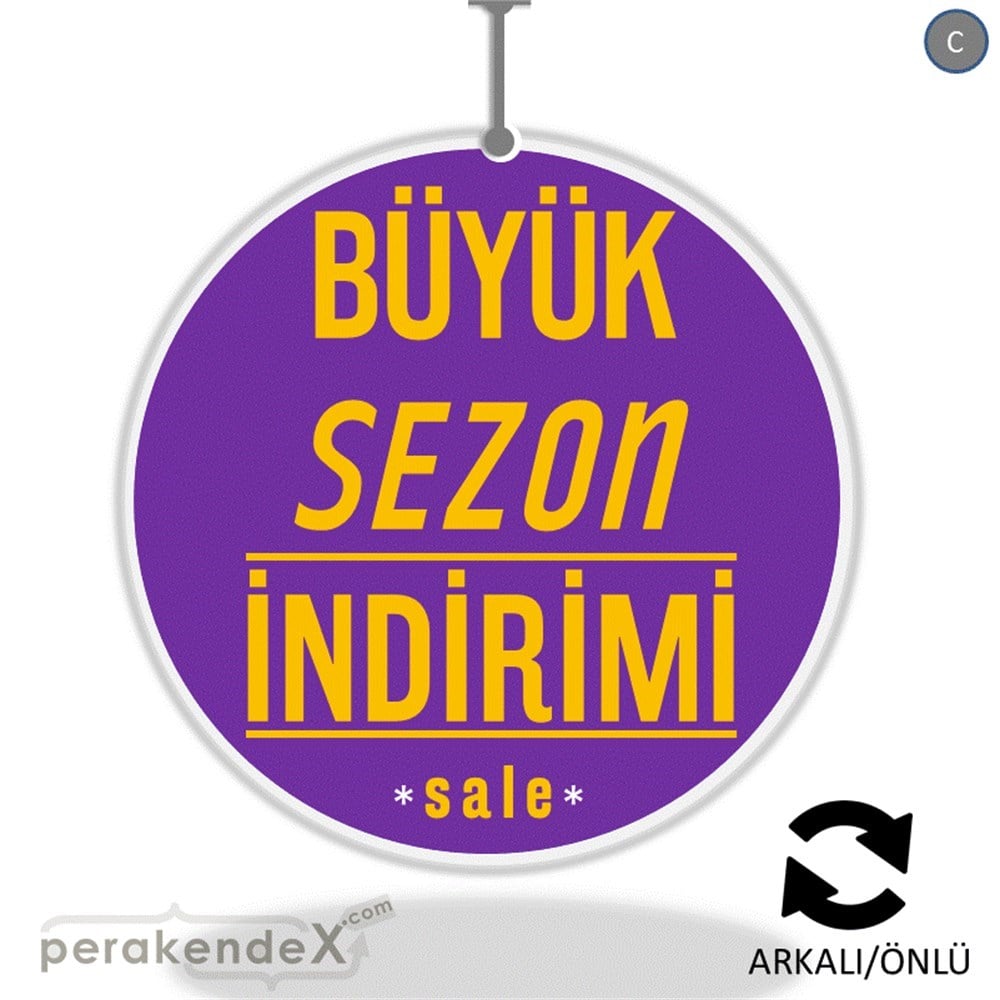 büyük sezon indirimi >sale DÖNKARTI -oval,çift yön baskı
