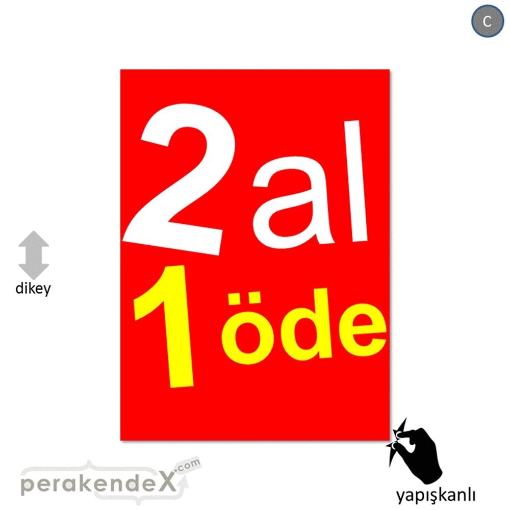 2 al 1 öde CAMA YAPIŞAN FOLYO -dikdörtgen,tek yön baskı