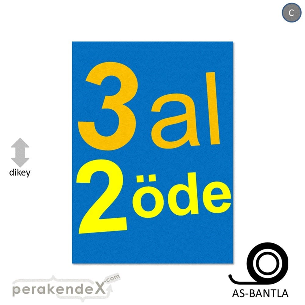 3 al 2 öde POSTERİ -dikdörtgen,tek yön baskı