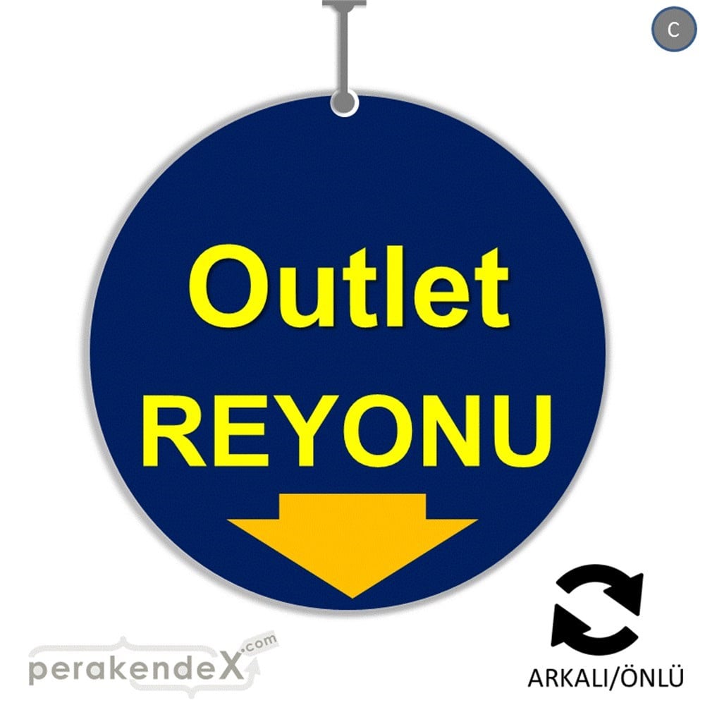 outlet reyonu DÖNKARTI -oval,çift yön baskı