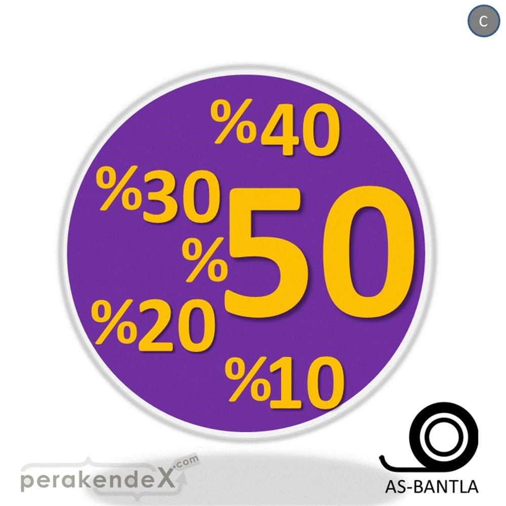 yüzde(50-40-30-20-10) indirim SERT PLASTİK POSTER -oval,tek yön baskı