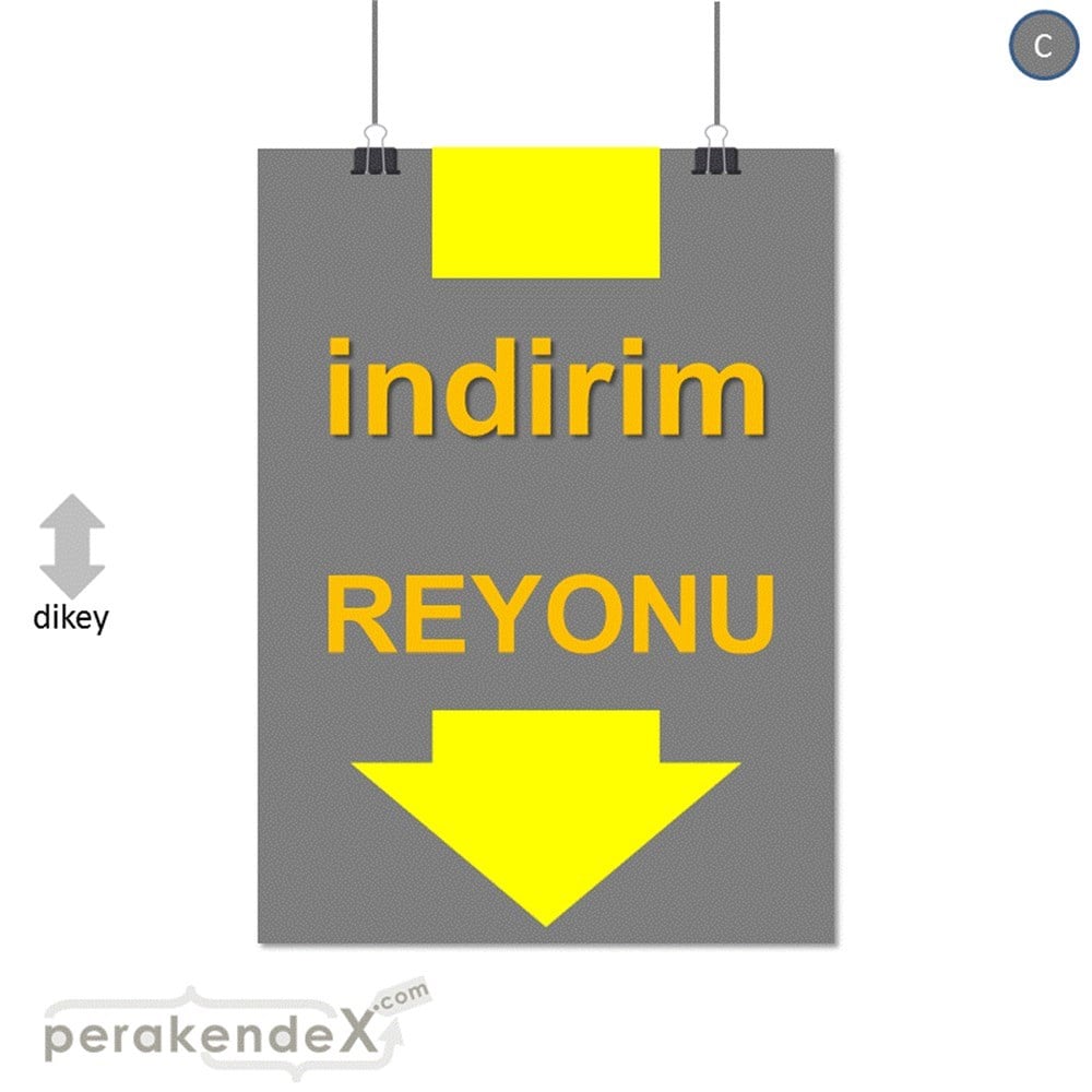 indirim reyonu SERT PLASTİK POSTER -dikdörtgen,tek yön baskı