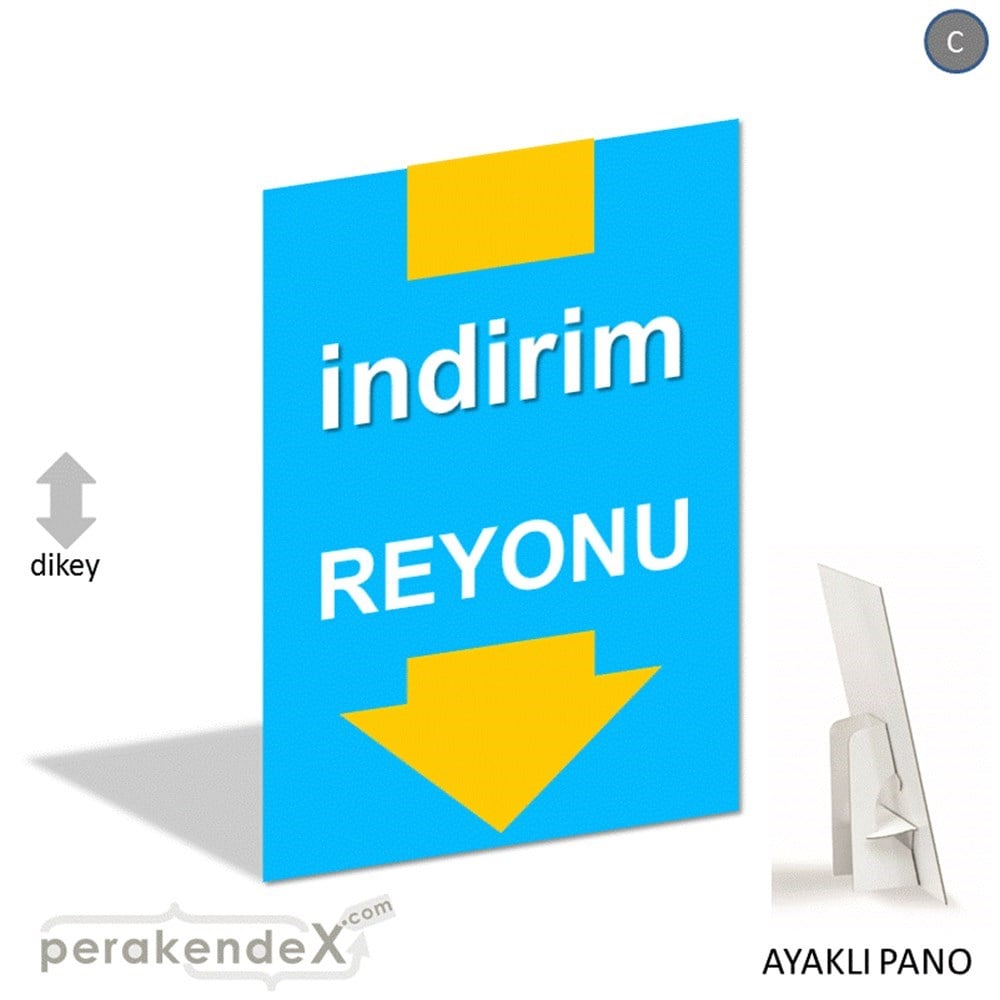 indirim reyonu AYAKLI REKLAM PANOSU -dikdörtgen,tek yön baskı