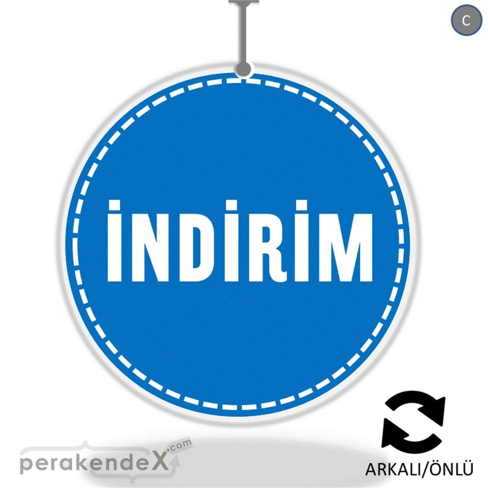 standart indirim DÖNKARTI -oval,çift yön baskı