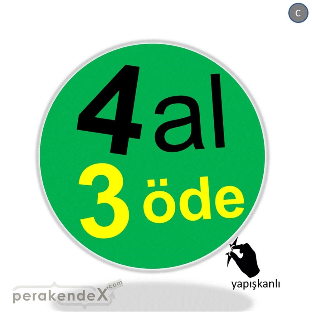 4 al 3 öde CAMA YAPIŞAN FOLYO -oval,tek yön baskı