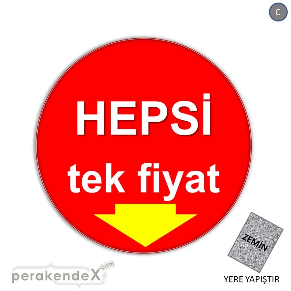 hepsi tek fiyat YER ZEMİNE YAPIŞIR -oval,tek yön baskı