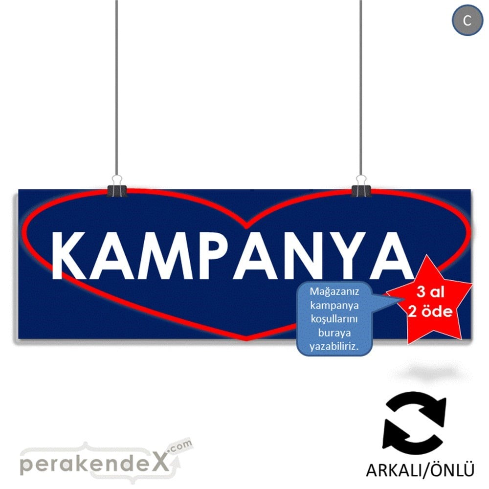 yıldızlı kampanya  SERT PLASTİK POSTER,  AFİŞ (BANNER) -dikdörtgen,çift yön baskı