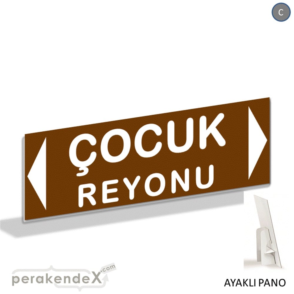 çocuk reyonu yönlendirme AYAKLI REKLAM BANNER -dikdörtgen,tek yön baskı