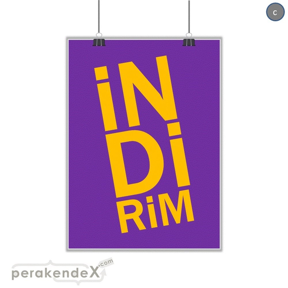 heceli indirim SERT PLASTİK POSTER -dikdörtgen,tek yön baskı