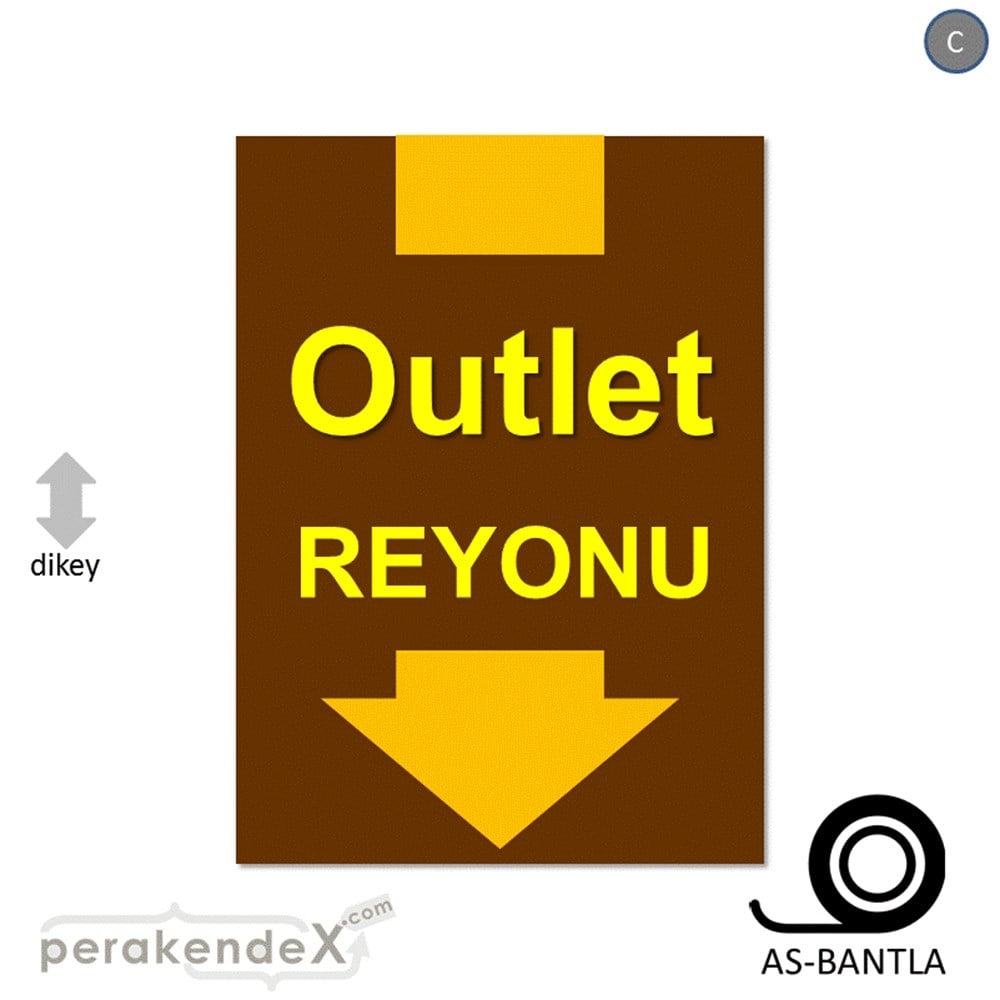 outlet reyonu POSTERİ -dikdörtgen,tek yön baskı