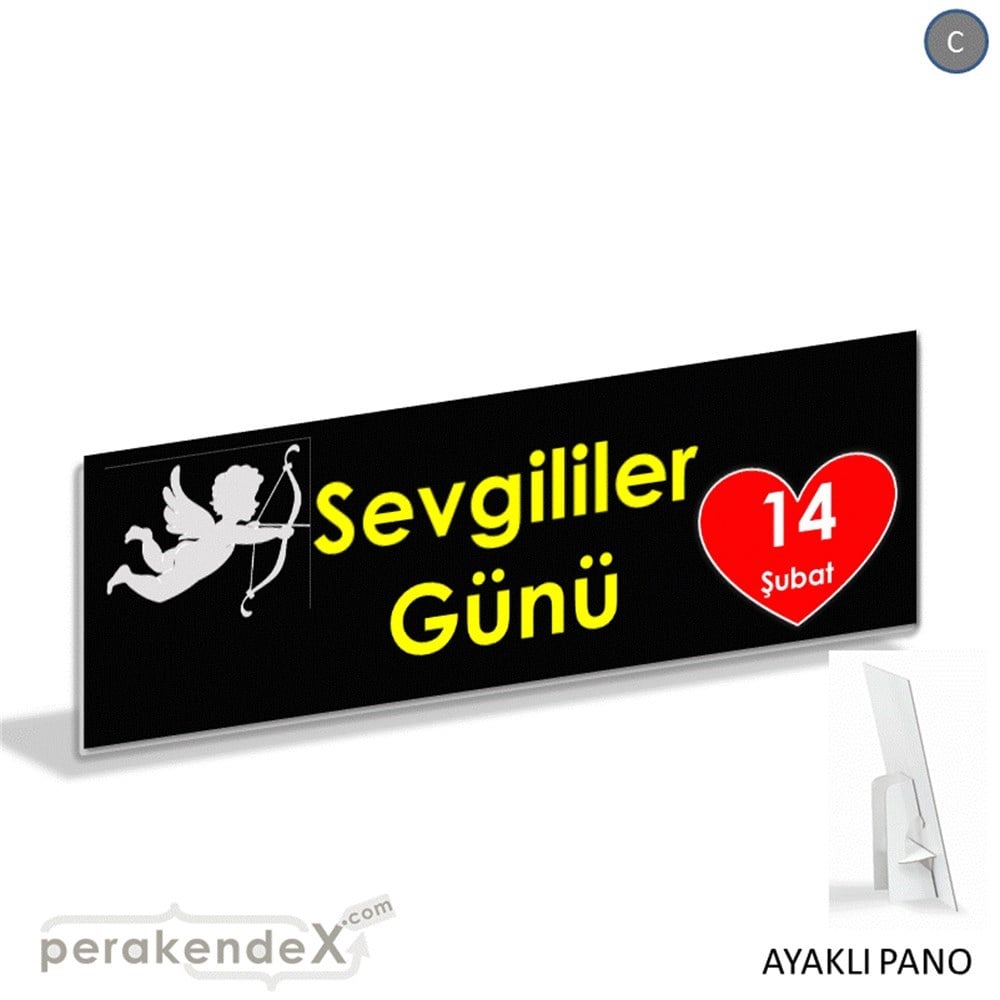 14 şubat sevgililer günü eros KARTON AYAKLI POSTER,  PANO (BANNER) -dikdörtgen,tek yön baskı