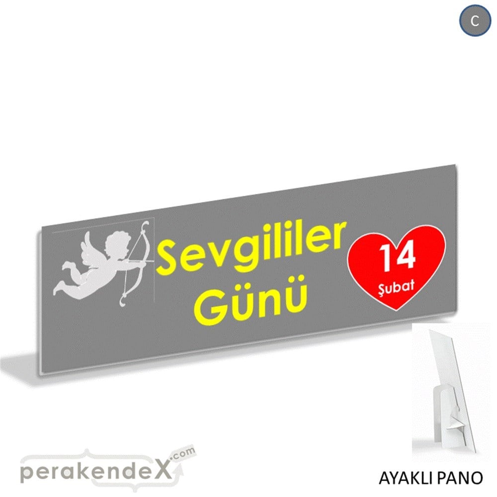 14 şubat sevgililer günü eros KARTON AYAKLI POSTER,  PANO (BANNER) -dikdörtgen,tek yön baskı