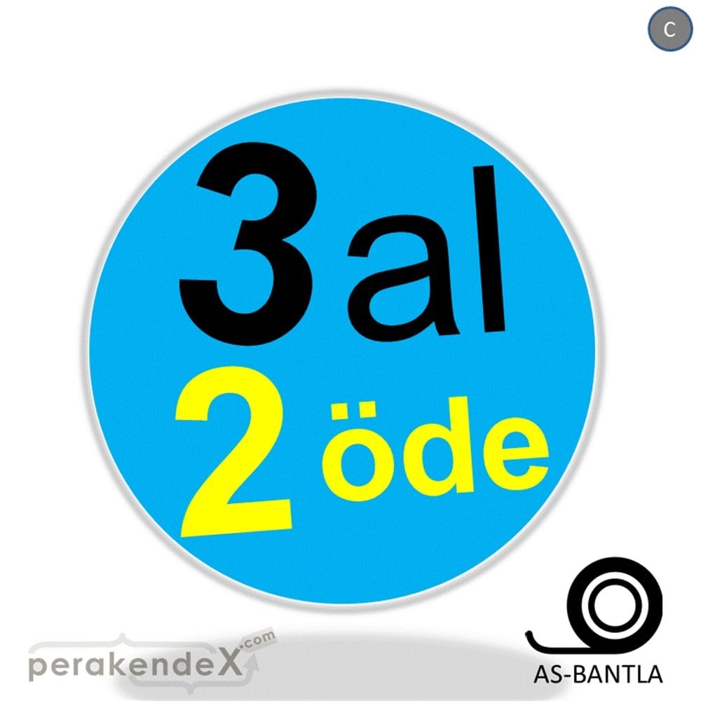 3 al 2 öde SERT PLASTİK POSTER -oval,tek yön baskı