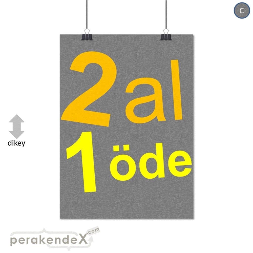 2 al 1 öde SERT PLASTİK POSTER -dikdörtgen,tek yön baskı