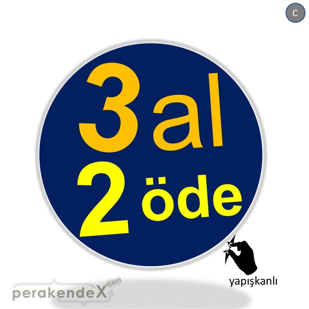 3 al 2 öde CAMA YAPIŞAN FOLYO -oval,tek yön baskı
