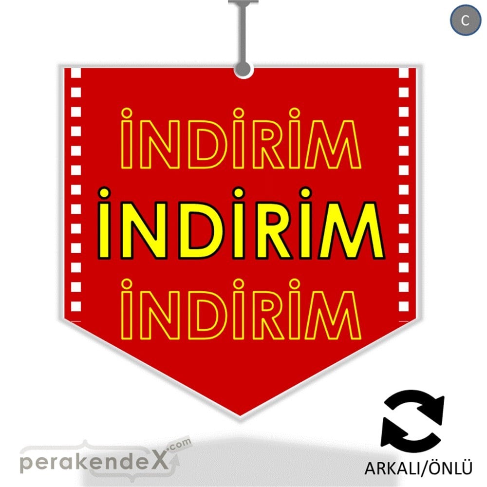 3X indirim- DÖNKARTI -ok,çift yön baskı