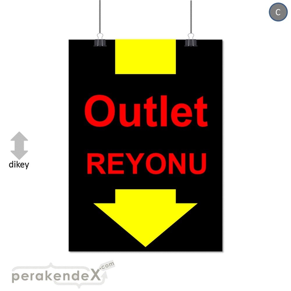 outlet reyonu SERT PLASTİK POSTER -dikdörtgen,tek yön baskı