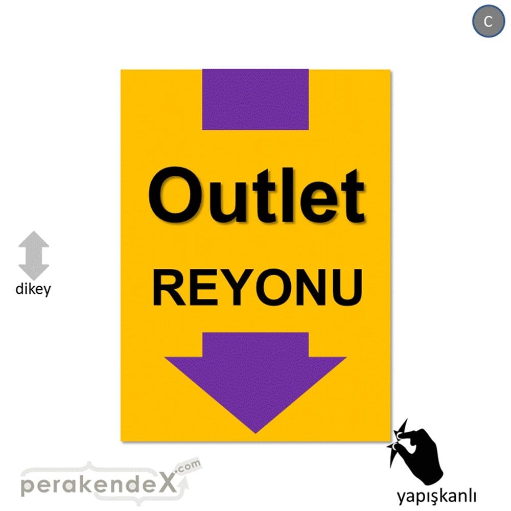 outlet reyonu CAMA YAPIŞAN FOLYO -dikdörtgen,tek yön baskı