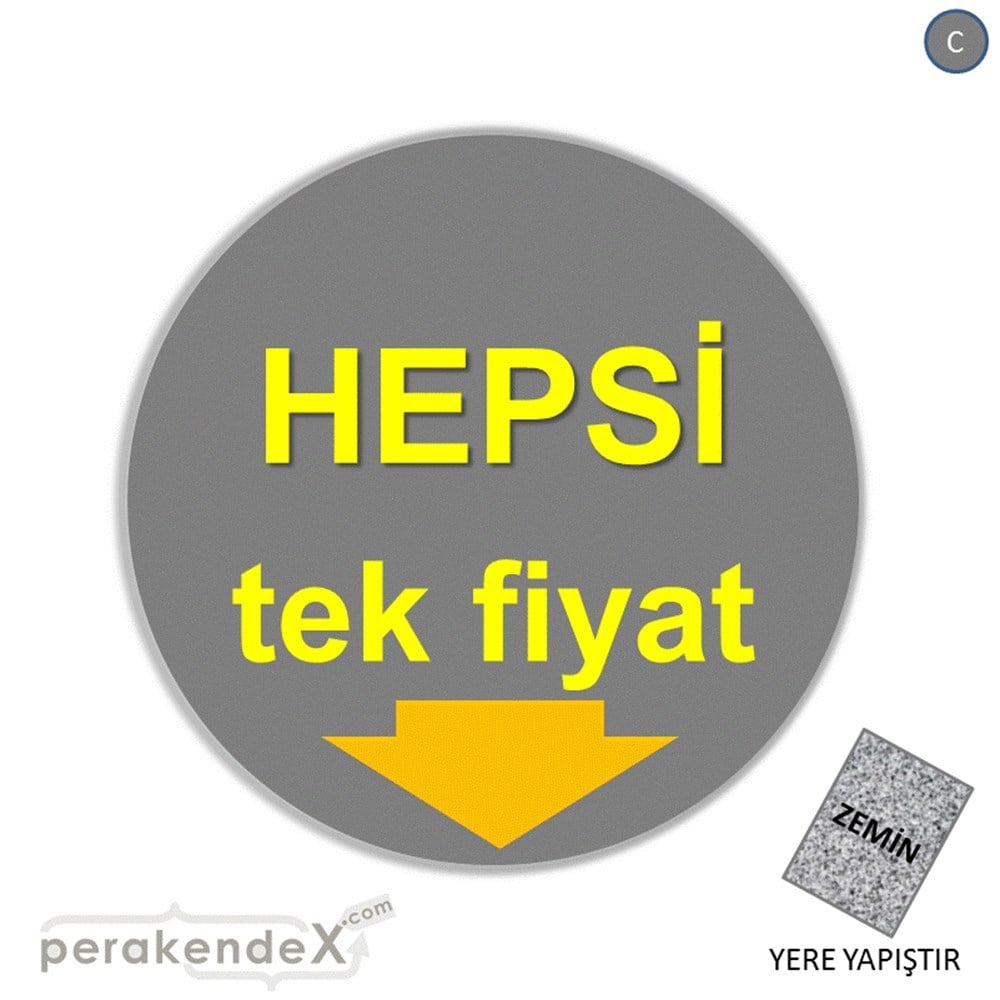 hepsi tek fiyat YER ZEMİNE YAPIŞIR -oval,tek yön baskı