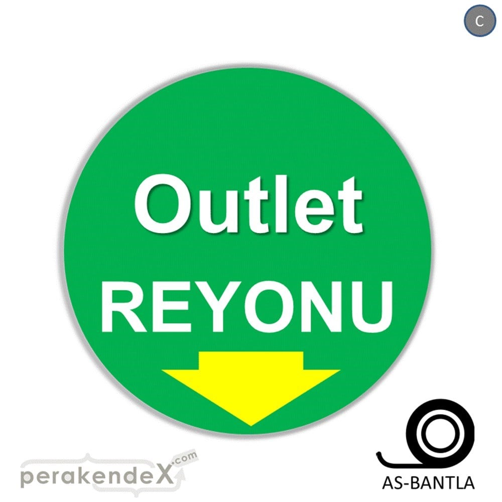 outlet reyonu SERT PLASTİK POSTER -oval,tek yön baskı