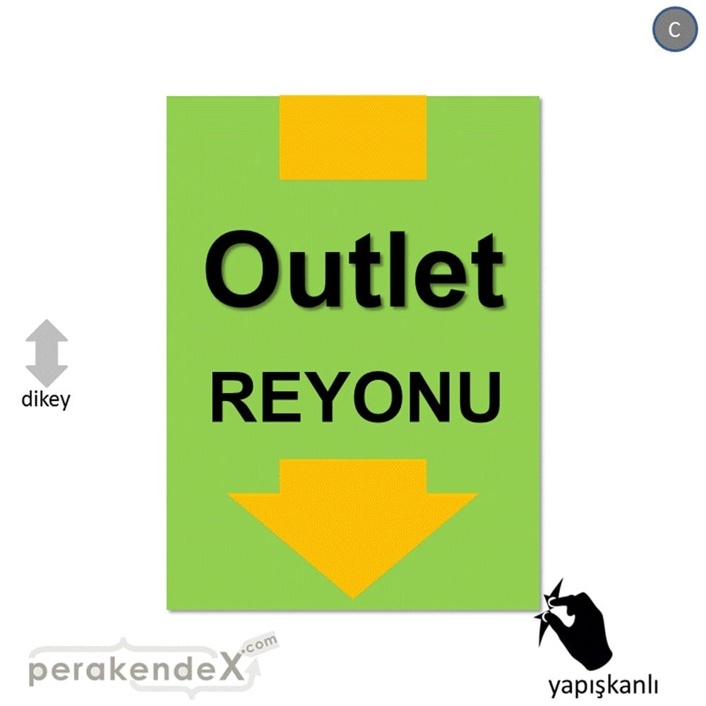 outlet reyonu CAMA YAPIŞAN FOLYO -dikdörtgen,tek yön baskı