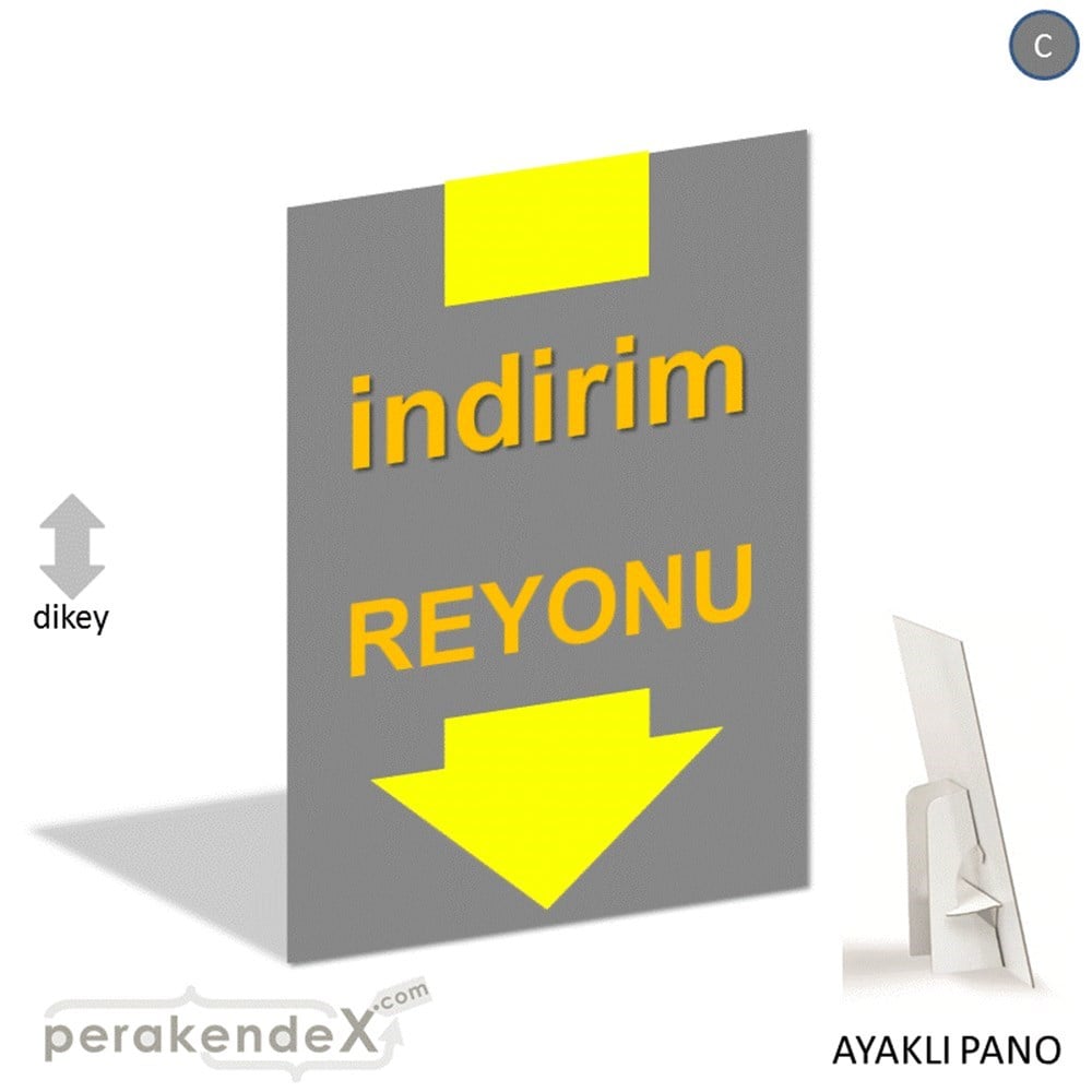 indirim reyonu AYAKLI REKLAM PANOSU -dikdörtgen,tek yön baskı