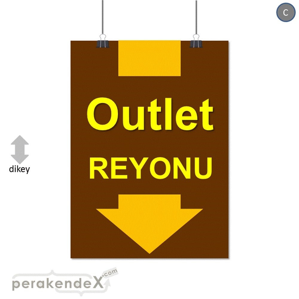 outlet reyonu SERT PLASTİK POSTER -dikdörtgen,tek yön baskı